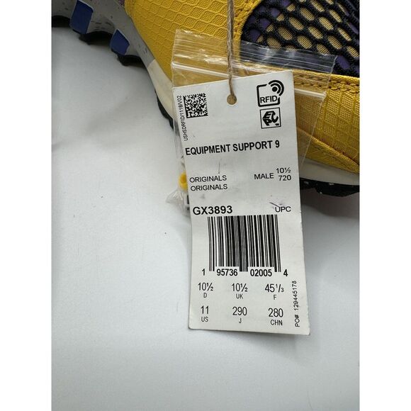 Adidas EQT Support 93 Womens 11 Sean Wotherspoon Black/Red/Violet/Yellow 2022 - Picture 12 of 13